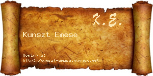 Kunszt Emese névjegykártya